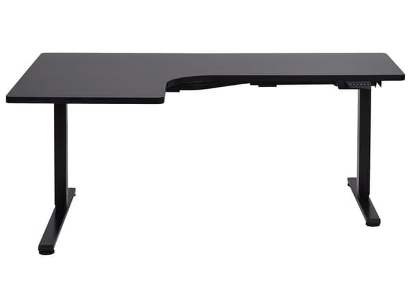 Hæve Sænkebord Elektrisk Sort 160 x 59 cm Ergonomisk Kontorbord El Skrivebord til Hjemmekontor Værelse Moderne Computerbord