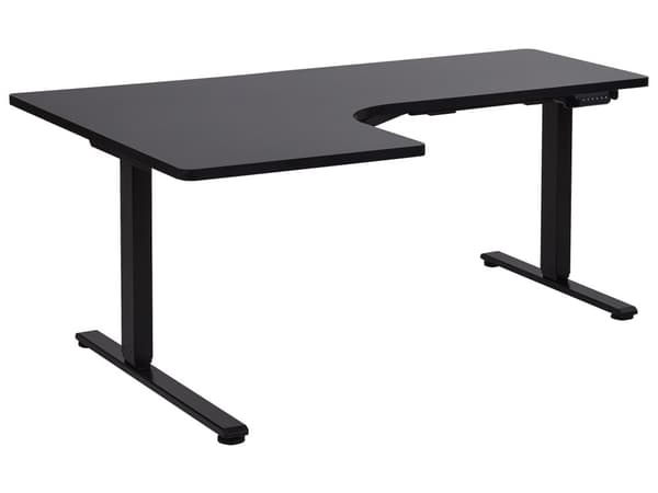 Hæve Sænkebord Elektrisk Sort 160 x 59 cm Ergonomisk Kontorbord El Skrivebord til Hjemmekontor Værelse Moderne Computerbord