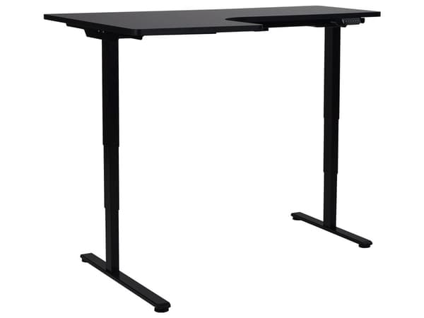 Hæve Sænkebord Elektrisk Sort 160 x 59 cm Ergonomisk Kontorbord El Skrivebord til Hjemmekontor Værelse Moderne Computerbord