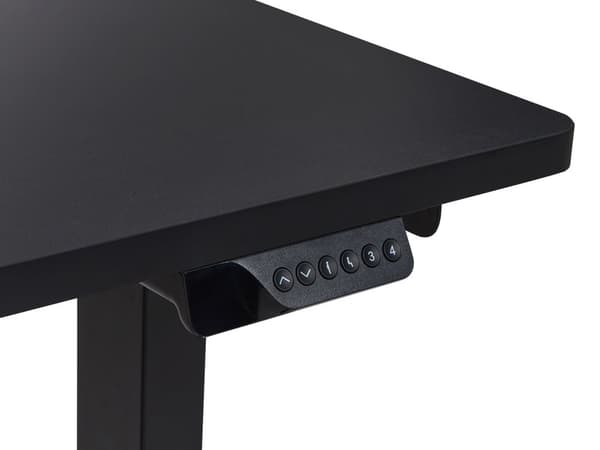 Hæve Sænkebord Elektrisk Sort 160 x 59 cm Ergonomisk Kontorbord El Skrivebord til Hjemmekontor Værelse Moderne Computerbord