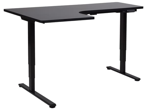 Hæve Sænkebord Elektrisk Sort 160 x 59 cm Ergonomisk Kontorbord El Skrivebord til Hjemmekontor Værelse Moderne Computerbord