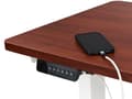 Miniatyrbillede 9 af 11: Hæve Sænkebord Elektrisk Hvid Brun 160 x 59 cm Ergonomisk Kontorbord El Skrivebord til Hjemmekontor Værelse Moderne Computerbord