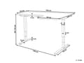 Pikkukuva 3 / 11: Työpöytä sähkösäädettävä L-muotoinen oikea 160 x 59 cm musta teräsrunko pöytälevy moderni tyyli