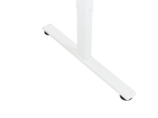 Elektrisk Justerbart Venstre Skrivebord Hvit Bordplate Hvit Stålramme 160 x 59 cm Sitt og Stå L-formet Moderne Design