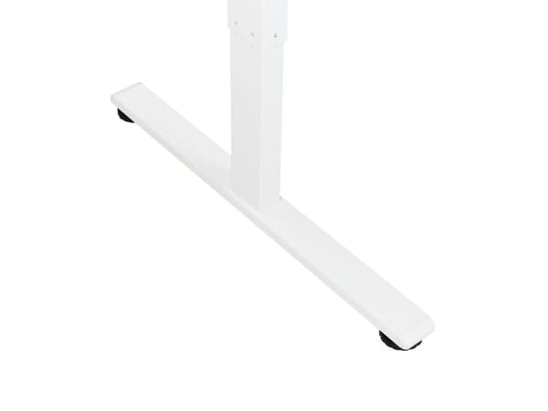 Elektrisk Justerbart Høyre Skrivebord Svart Bordplate Hvit Stålramme 160 x 59 cm Sitt og Stå L-formet Moderne Design
