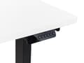 Miniatyrbilde 9 av 11: Elektrisk Justerbart Venstre Skrivebord Hvit Bordplate Svart Stålramme 160 x 59 cm Sitt og Stå L-formet Moderne Design