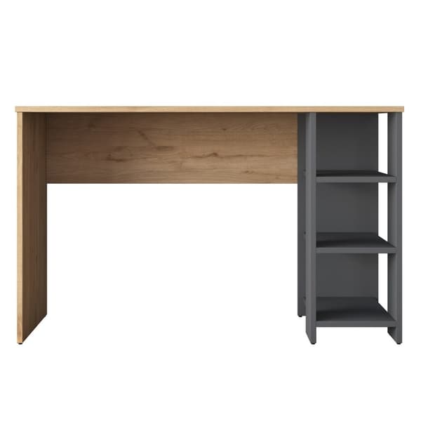 Chic Home Hannika työpöytä hyllyköllä 45x160xK162 cm, antrasiitti/beige