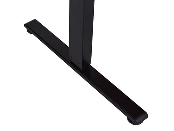 Elektriskt Höj- och Sänkbart Höger Hörnskrivbord Vit Bordsskiva Svart Stålram 160 x 59 cm Sitta och Stå L-Formad Modern Design