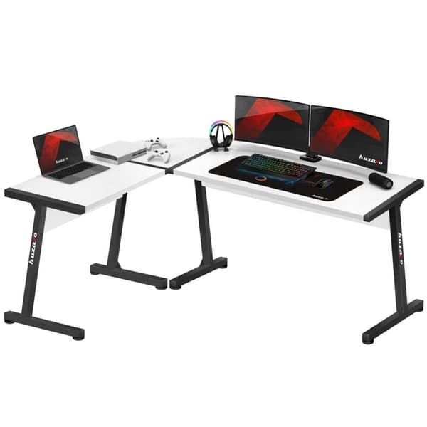 Skrivbord Huzaro HZ-Hero 6.0 Vit Stål Kolfiber 178 x 4 x 112 cm