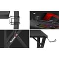 Miniatyrbild 6 av 11: Skrivbord Gaming Huzaro Hero 6.3 Svart Stål Kolfiber 154 x 74 x 117 cm