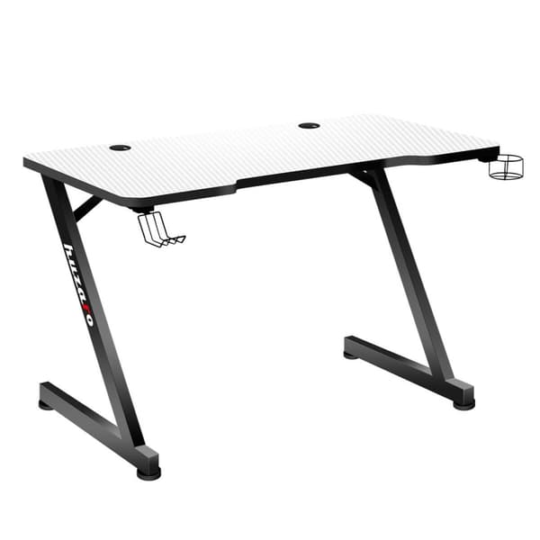 Skrivebord Huzaro Hero 2.5 Hvid Sort Aluminium 120 x 60 cm Sort, Hvid