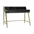 Miniatyrbilde 1 av 2: Skrivebord DKD Home Decor Svart Metall Gyllen Treverk av mangotre (125 x 74 x 93.5 cm)