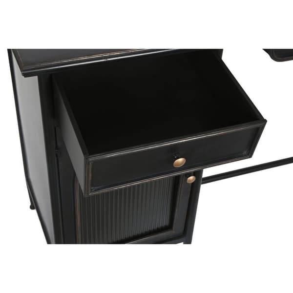 Skrivebord DKD Home Decor Svart Metall Krystall 120 x 50 x 80 cm