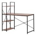 Miniatyrbilde 1 av 3: Skrivebord med hylle EDM 75196 Svart Tre Metall 121 x 120 x 64 cm