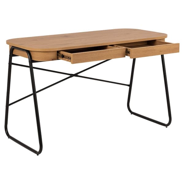 Blueton skrivebord 2 skuffer natur.