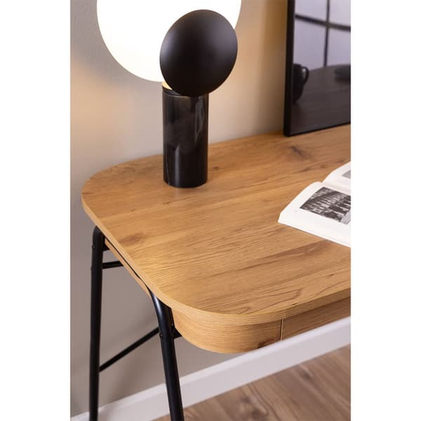 Blueton skrivebord 2 skuffer natur.