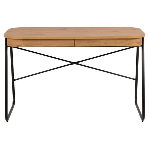 Blueton skrivebord 2 skuffer natur.