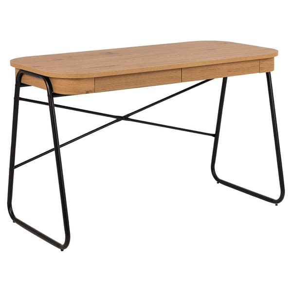 Blueton skrivebord 2 skuffer natur.