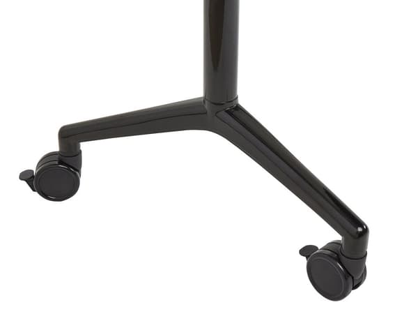 Sammenleggbart Skrivebord med Hvit og Svart Metallramme MFC Bordplate 120 x 60 cm Sammenleggbart Mobilt Bord med Hjul Moderne Design