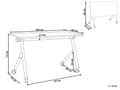 Miniatyrbilde 3 av 8: Sammenleggbart Skrivebord Hvit Metallramme MFC Bordplate 180 x 60 cm Sammenleggbart Mobilt Bord med Hjul Moderne Design