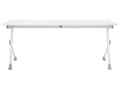 Miniatyrbilde 4 av 8: Sammenleggbart Skrivebord Hvit Metallramme MFC Bordplate 180 x 60 cm Sammenleggbart Mobilt Bord med Hjul Moderne Design