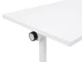 Miniatyrbilde 6 av 8: Sammenleggbart Skrivebord Hvit Metallramme MFC Bordplate 180 x 60 cm Sammenleggbart Mobilt Bord med Hjul Moderne Design