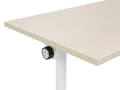 Miniatyrbilde 6 av 7: Sammenleggbart Skrivebord i Lyst Tre og Hvit Metallramme MFC Bordplate 160 x 60 cm Sammenleggbart Mobilt Bord med Hjul Moderne Design