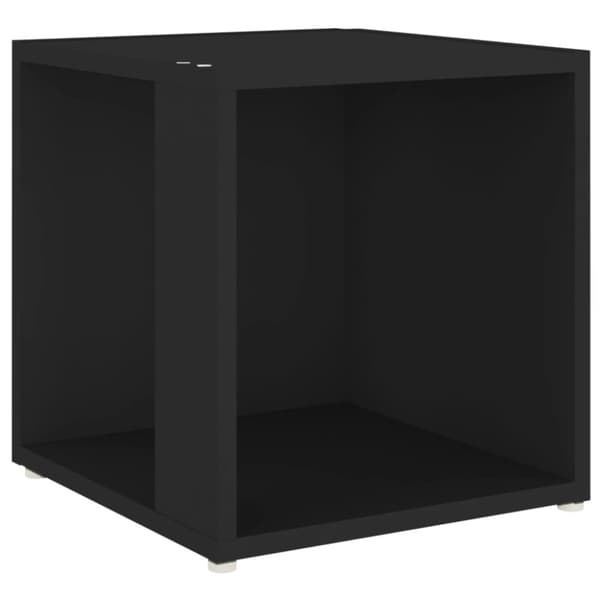 Sidobord svart 33x33x34,5 cm konstruerat trä