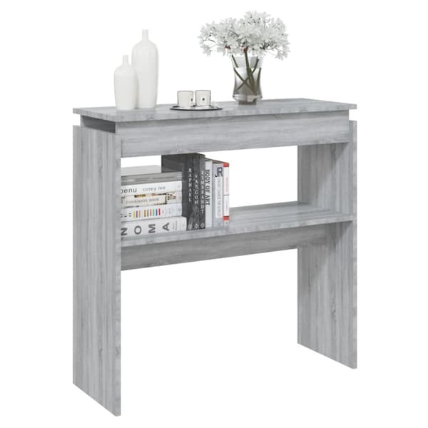 Konsolipöytä harmaa Sonoma 80x30x80 cm tekninen puu