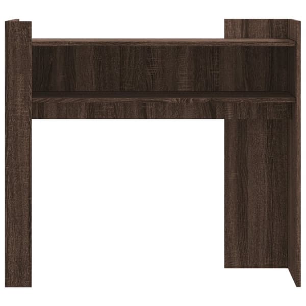 konsolbord 100x35x90 cm konstrueret træ brun egetræsfarve