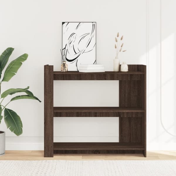 Konsolipöytä ruskea tammi 100x35x90 cm tekninen puu