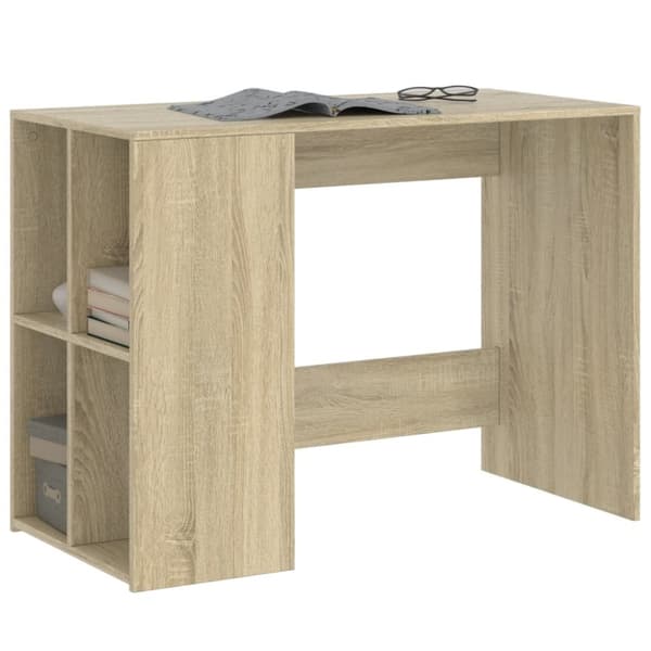 skrivebord 102x50x75 cm konstrueret træ sonoma-eg
