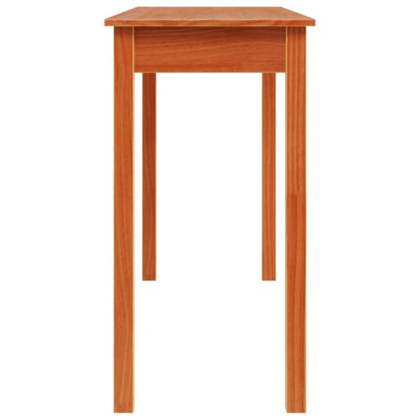 konsolbord 110x40x75 cm massivt fyrretræ gyldenbrun