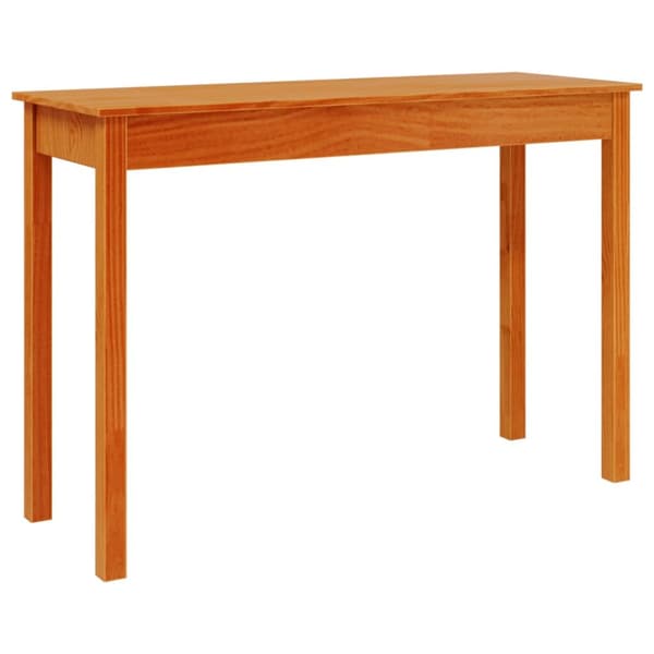 konsolbord 110x40x75 cm massivt fyrretræ gyldenbrun