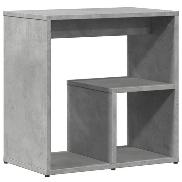 Sidobord 2 st betonggrå 50x30x50 cm konstruerat trä
