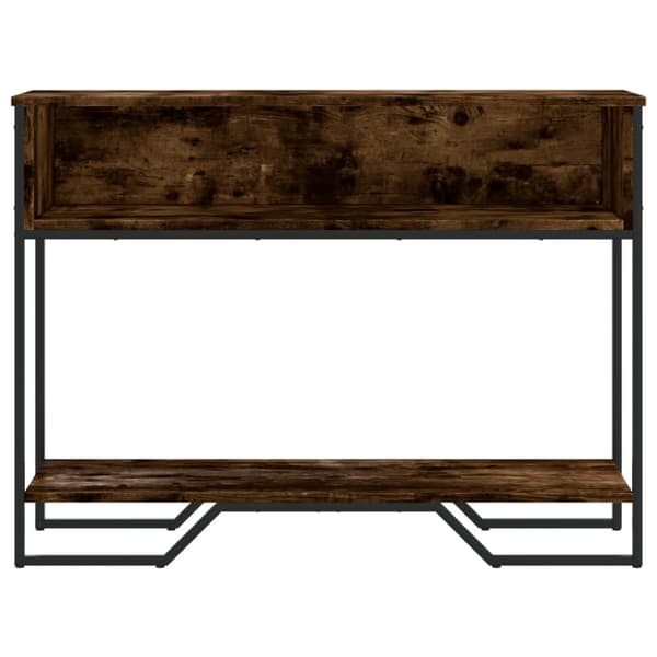 konsolbord 100x35x74,5 cm konstrueret træ røget egetræsfarve