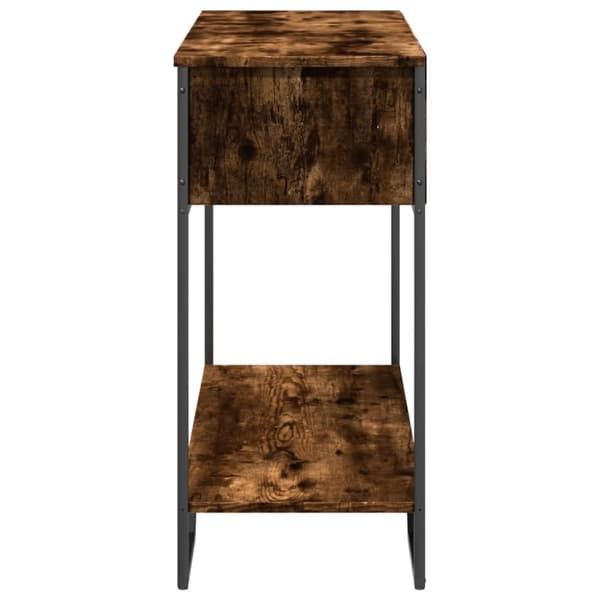konsolbord 100x35x74,5 cm konstrueret træ røget egetræsfarve