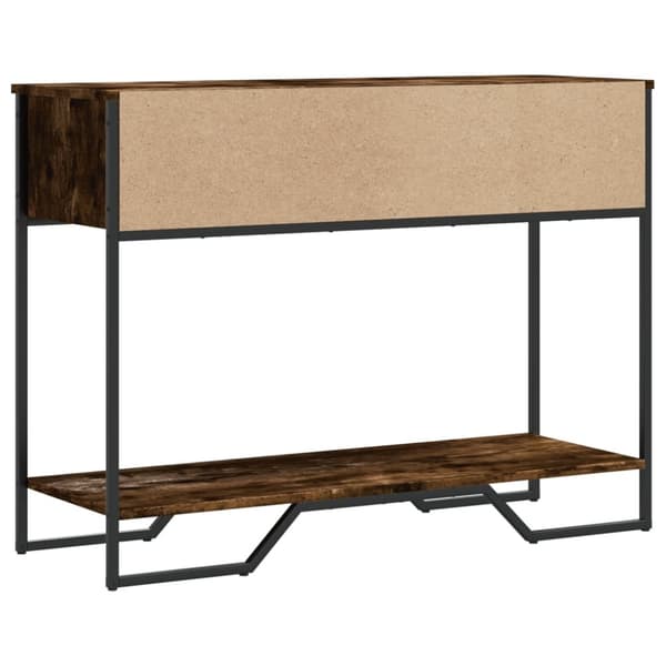 konsolbord 100x35x74,5 cm konstrueret træ røget egetræsfarve