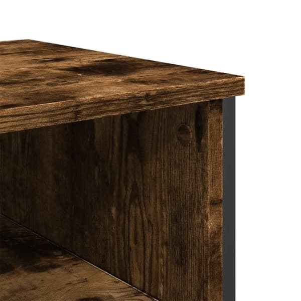 konsolbord 100x35x74,5 cm konstrueret træ røget egetræsfarve