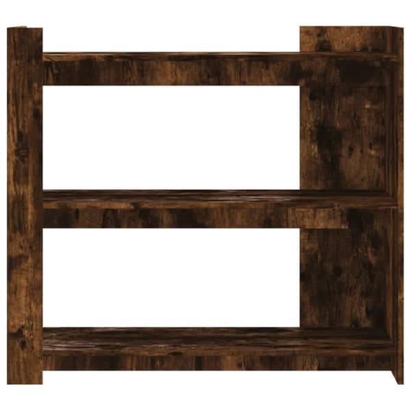 Konsolbord rökfärgad ek 100x35x90 cm konstruerat trä