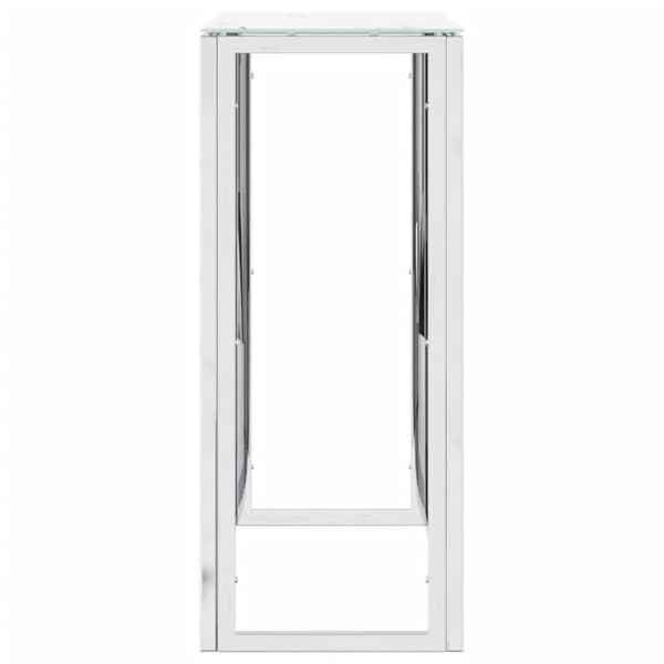 Konsolipöytä hopea 70x30x70 cm ruostumaton teräs ja lasi