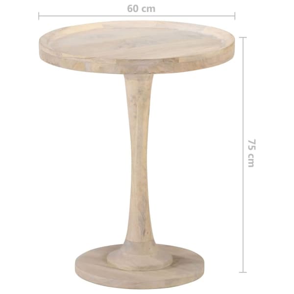sidebord Ø60x75 cm massivt mangotræ
