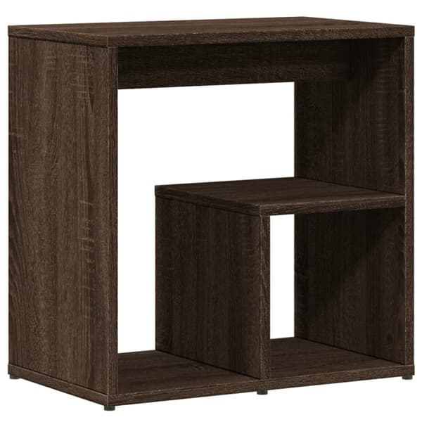 sideborde 2 stk. 50x30x50 cm konstrueret træ brunt egetræ