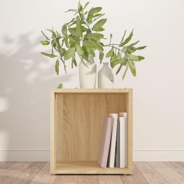 sidebord 33x33x34,5 cm konstrueret træ sonoma-eg