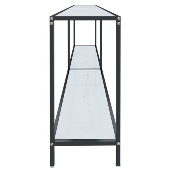 Konsolbord vit 200x35x75,5 cm härdat glas