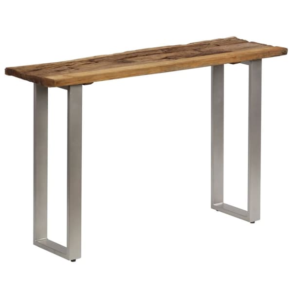 konsolbord 120 x 35 x 76 cm genanvendt træ og stål