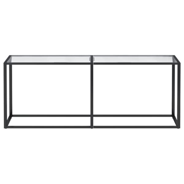 Konsolipöytä läpinäkyvä 200x35x75,5 cm karkaistu lasi