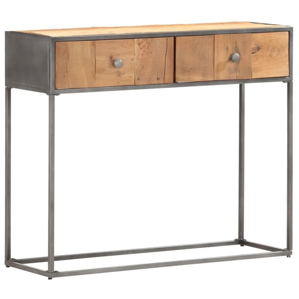 konsolbord 90x30x75 cm massivt genbrugstræ