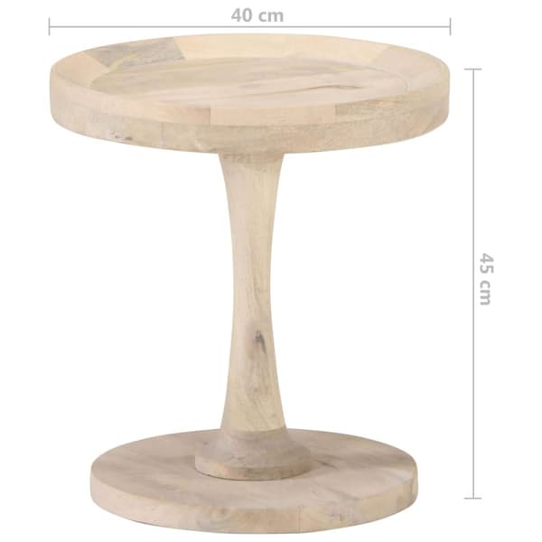 sidebord Ø40x45 cm massivt mangotræ