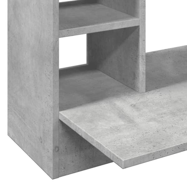 Väggmonterat skrivbord betonggrå 105x48x75 cm konstruerat trä